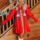 🔥HOT Sale🔥Nutcracker Sequined Button-Down Long Sleeve Mini Dress-1