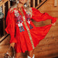 🔥HOT Sale🔥Nutcracker Sequined Button-Down Long Sleeve Mini Dress-4