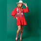 🔥HOT Sale🔥Nutcracker Sequined Button-Down Long Sleeve Mini Dress-23