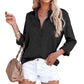 Women's Business Casual Lapel Long Sleeve Shirt-1