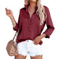 Women's Business Casual Lapel Long Sleeve Shirt-9