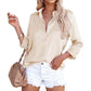 Women's Business Casual Lapel Long Sleeve Shirt-7
