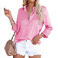 Women's Business Casual Lapel Long Sleeve Shirt-8