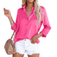 Women's Business Casual Lapel Long Sleeve Shirt-10