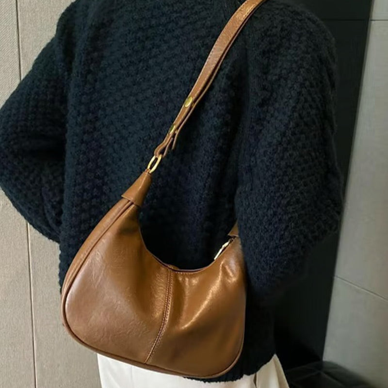 💕Hot Sale 60% OFF💋Women's Classic Solid Color Zipper Shoulder Bag-3