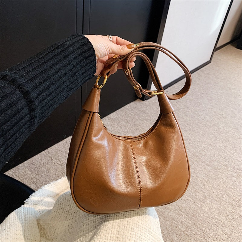 💕Hot Sale 60% OFF💋Women's Classic Solid Color Zipper Shoulder Bag-7