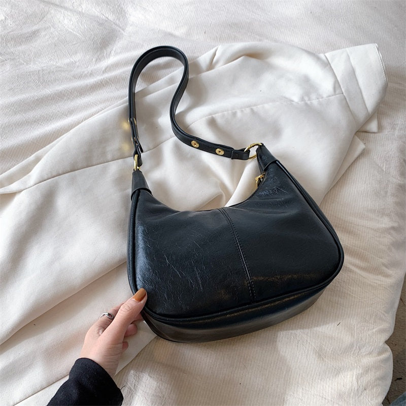 💕Hot Sale 60% OFF💋Women's Classic Solid Color Zipper Shoulder Bag-8