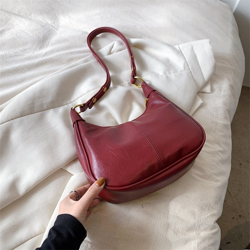 💕Hot Sale 60% OFF💋Women's Classic Solid Color Zipper Shoulder Bag-10