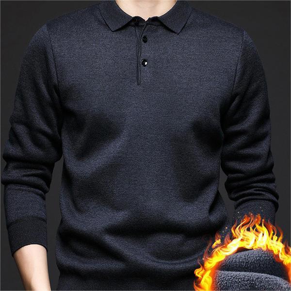 ✨New Arrival✨Gift Choice -Men's Autumn Lapel Padded Thickened Sweater-3