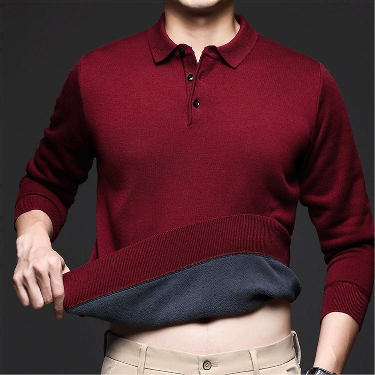 ✨New Arrival✨Gift Choice -Men's Autumn Lapel Padded Thickened Sweater-8