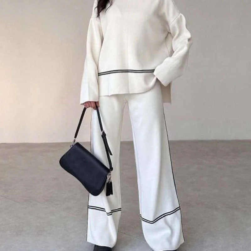 🍁Autumn New Releases🍁Women's Knitted Lounge Set with Micro-Flared Pants-2