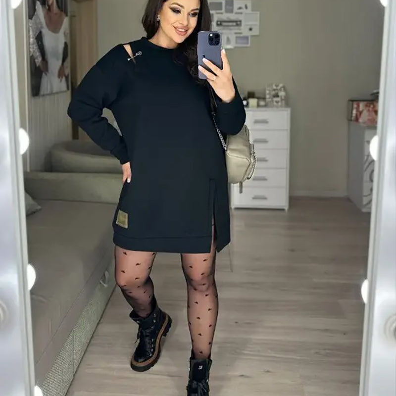 🌷Limited Time 50% OFF💞Women’s Chic Cutout Sweatshirt Dress-6