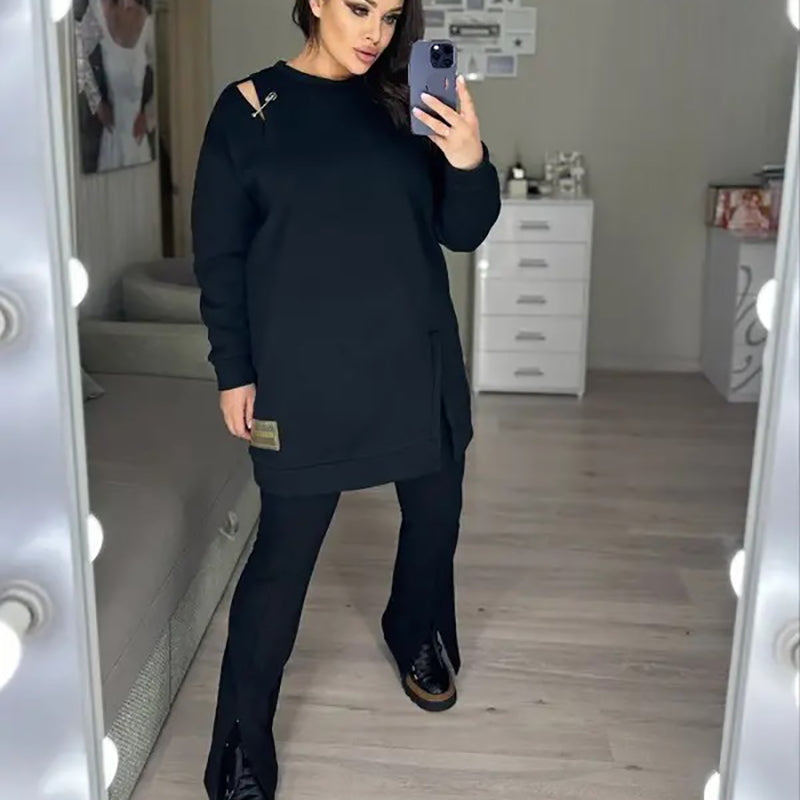 🌷Limited Time 50% OFF💞Women’s Chic Cutout Sweatshirt Dress-5