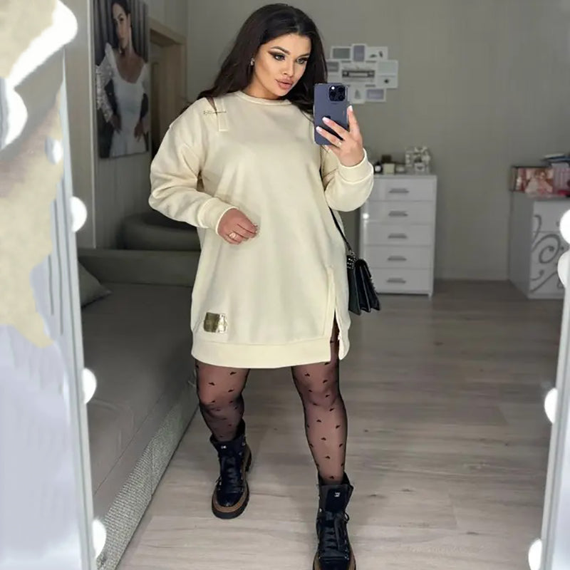 🌷Limited Time 50% OFF💞Women’s Chic Cutout Sweatshirt Dress-7