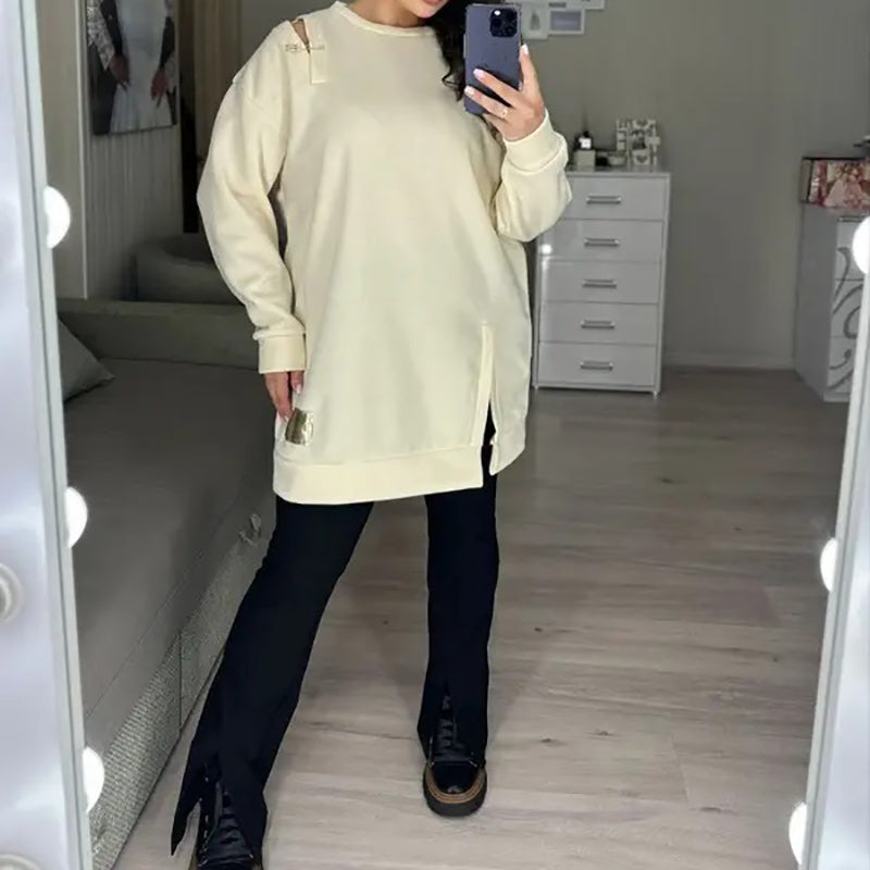 🌷Limited Time 50% OFF💞Women’s Chic Cutout Sweatshirt Dress-10