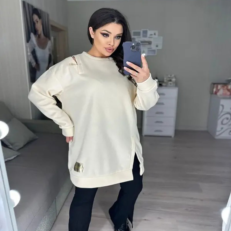 🌷Limited Time 50% OFF💞Women’s Chic Cutout Sweatshirt Dress-11
