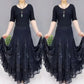 🌷🌹New Embroidered High Waist Long Puffy Dance Skirt-7