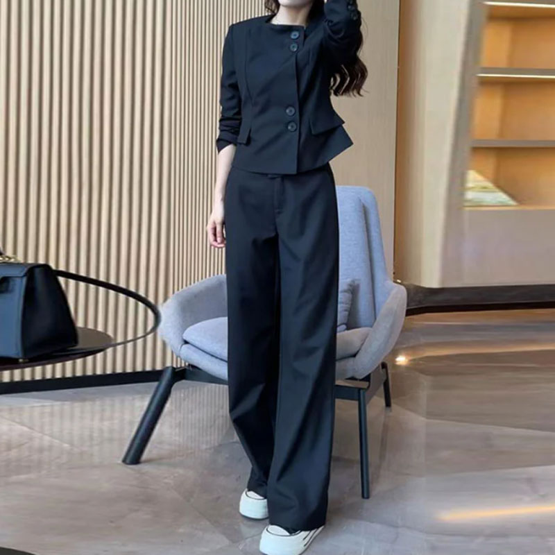 🔥HOT Sale🔥Comfortable Blazer and High Waist Pants Two-Piece Set-1