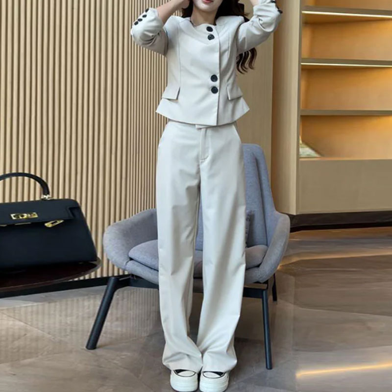 🔥HOT Sale🔥Comfortable Blazer and High Waist Pants Two-Piece Set-8