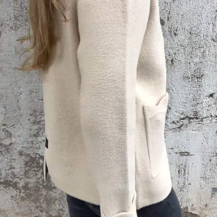 🖤Early Black Friday Sale:50% OFF🎉Women's Knitted Zipper Coat With Pockets-3