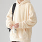 Men's Solid Color Thickened Loose Fuzzy Hooded Sweatshirt-1