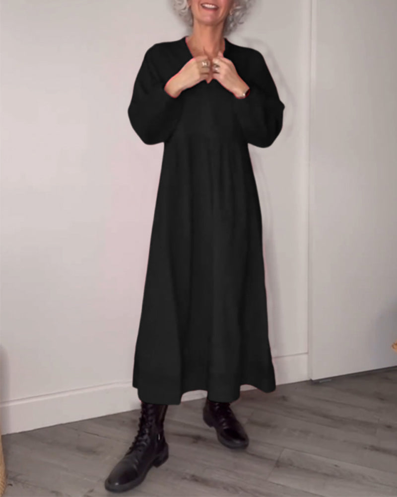 🔥HOT Sale🔥V-neck Elegant Long Sleeve Dress-3