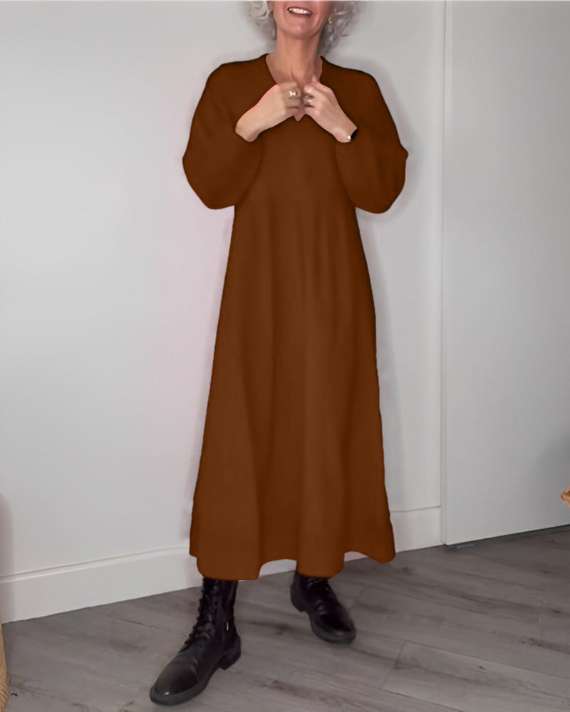 🔥HOT Sale🔥V-neck Elegant Long Sleeve Dress-5