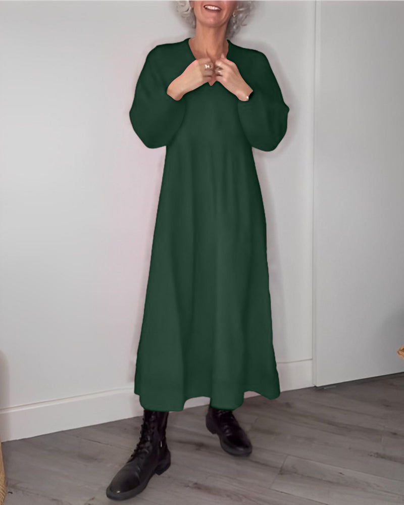 🔥HOT Sale🔥V-neck Elegant Long Sleeve Dress-8