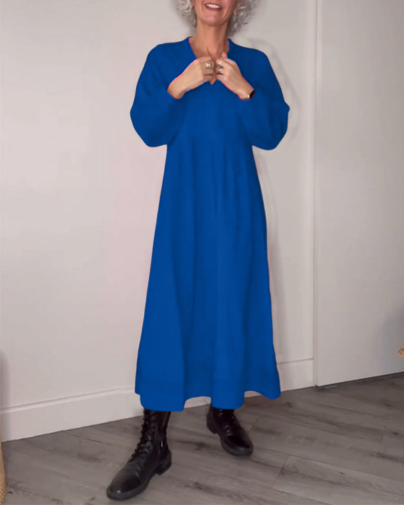 🔥HOT Sale🔥V-neck Elegant Long Sleeve Dress-13