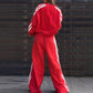 V-Neck Sweatshirt & Wide-Leg Pants 2-Piece Set-2