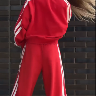 V-Neck Sweatshirt & Wide-Leg Pants 2-Piece Set-5