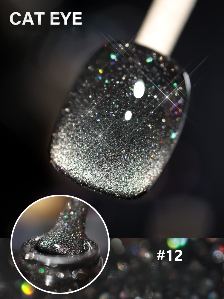 Laser Diamond Cat Eye Nail Polish 🔥【＄25.99 Take away 12 colors】-17