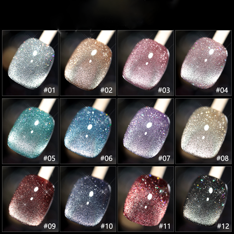 Laser Diamond Cat Eye Nail Polish 🔥【＄25.99 Take away 12 colors】-18