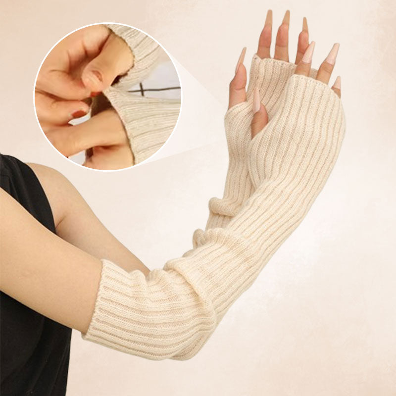 ✨New Arrival✨Women’s Winter Fingerless Knitted Arm Warmers-2