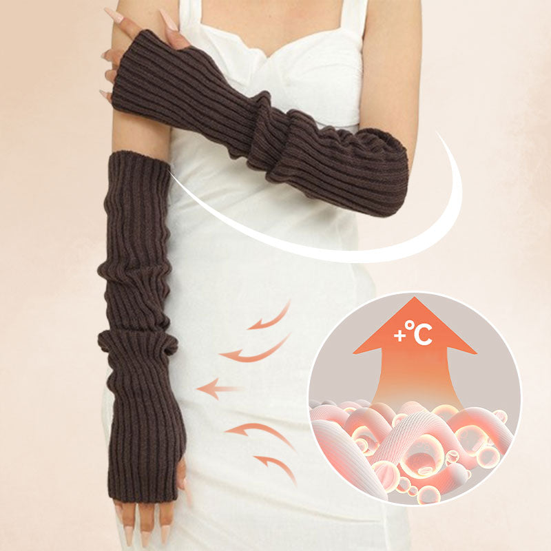 ✨New Arrival✨Women’s Winter Fingerless Knitted Arm Warmers-4
