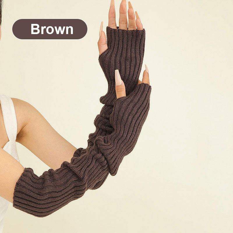 ✨New Arrival✨Women’s Winter Fingerless Knitted Arm Warmers-11