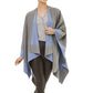 ✨New Arrival✨Women's Elegant Color Block Poncho Wrap for Fall & Winter-4