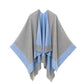 ✨New Arrival✨Women's Elegant Color Block Poncho Wrap for Fall & Winter-10
