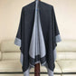 ✨New Arrival✨Women's Elegant Color Block Poncho Wrap for Fall & Winter-12