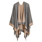 ✨New Arrival✨Women's Elegant Color Block Poncho Wrap for Fall & Winter-11