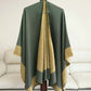 ✨New Arrival✨Women's Elegant Color Block Poncho Wrap for Fall & Winter-15