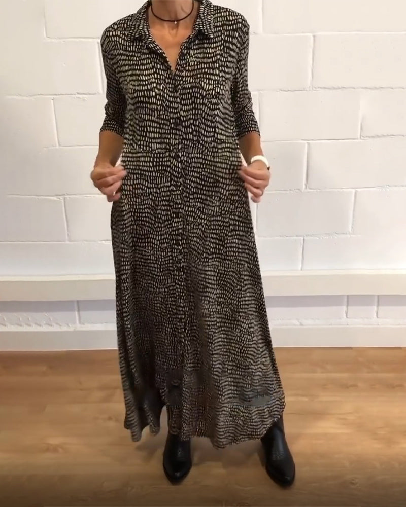 ⏳Limited Sale 50% OFF🌸Elegant Slim Lapel Pocket Dress-2