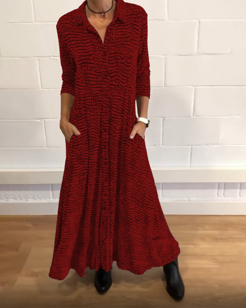 ⏳Limited Sale 50% OFF🌸Elegant Slim Lapel Pocket Dress-5