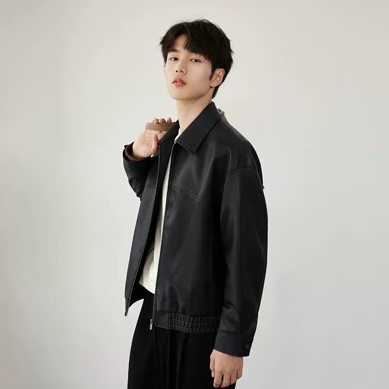 ✨New Arrival✨Men's PU Leather Lapel Jacket-3