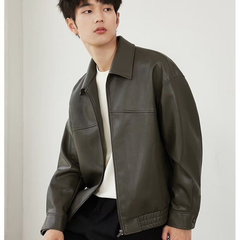 ✨New Arrival✨Men's PU Leather Lapel Jacket-2
