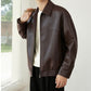 ✨New Arrival✨Men's PU Leather Lapel Jacket-7