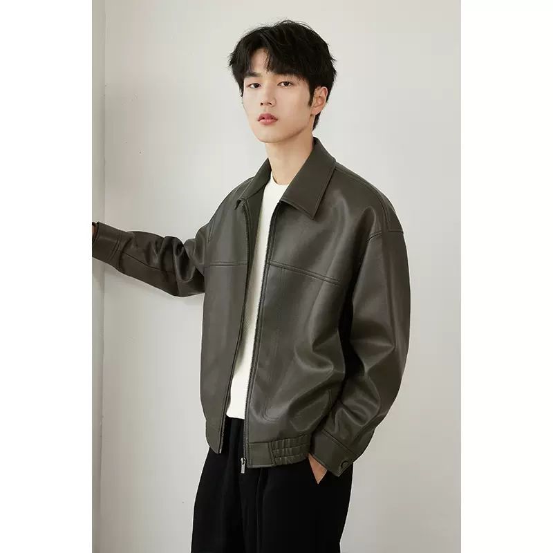 ✨New Arrival✨Men's PU Leather Lapel Jacket-9