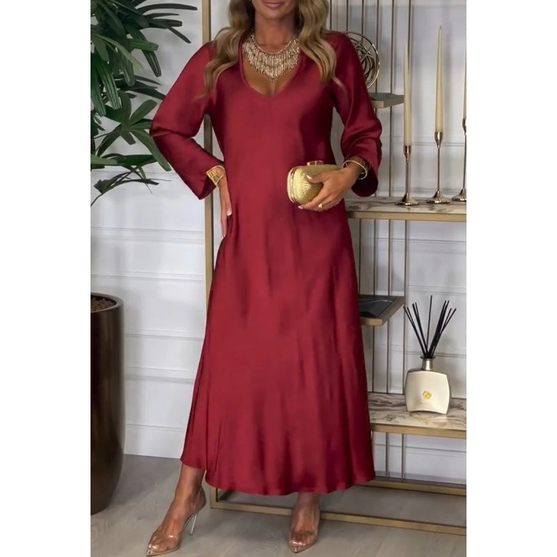 🔥Limited Time 50% Off 🔥Elegant Glossy Maxi Dress-7