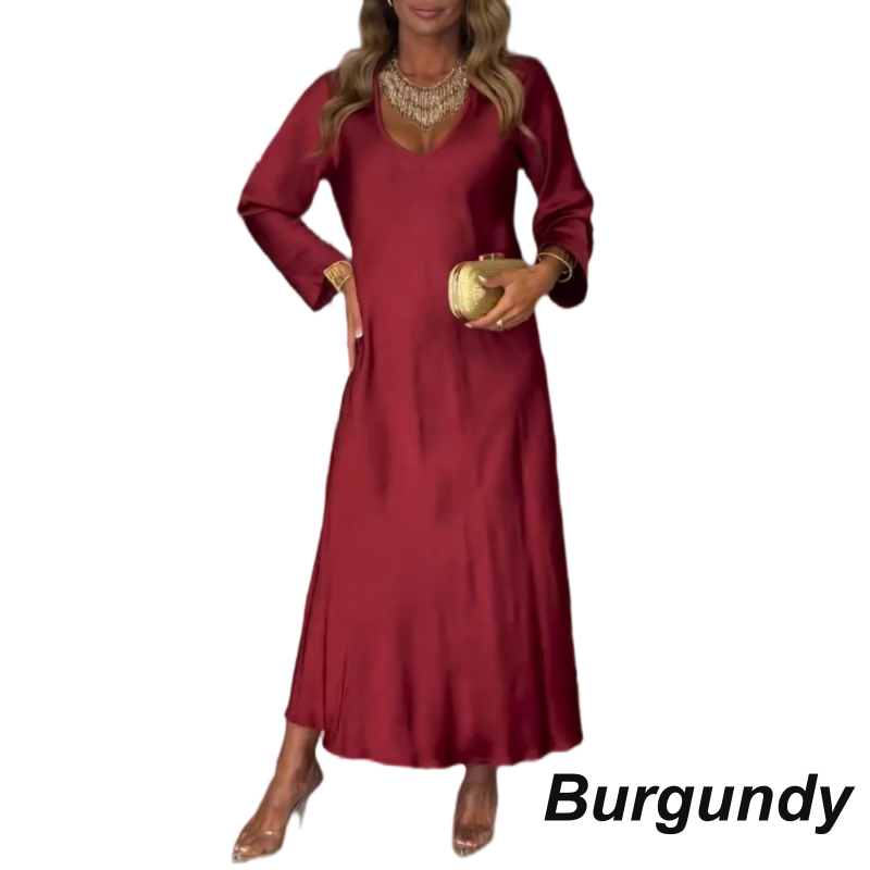 🔥Limited Time 50% Off 🔥Elegant Glossy Maxi Dress-14