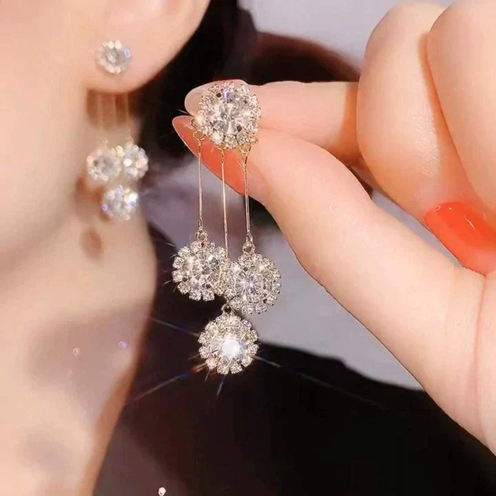 🎊Christmas sale - 61% Off🎊Jolieaprile 2024 Zircon Round Petal Earrings-2